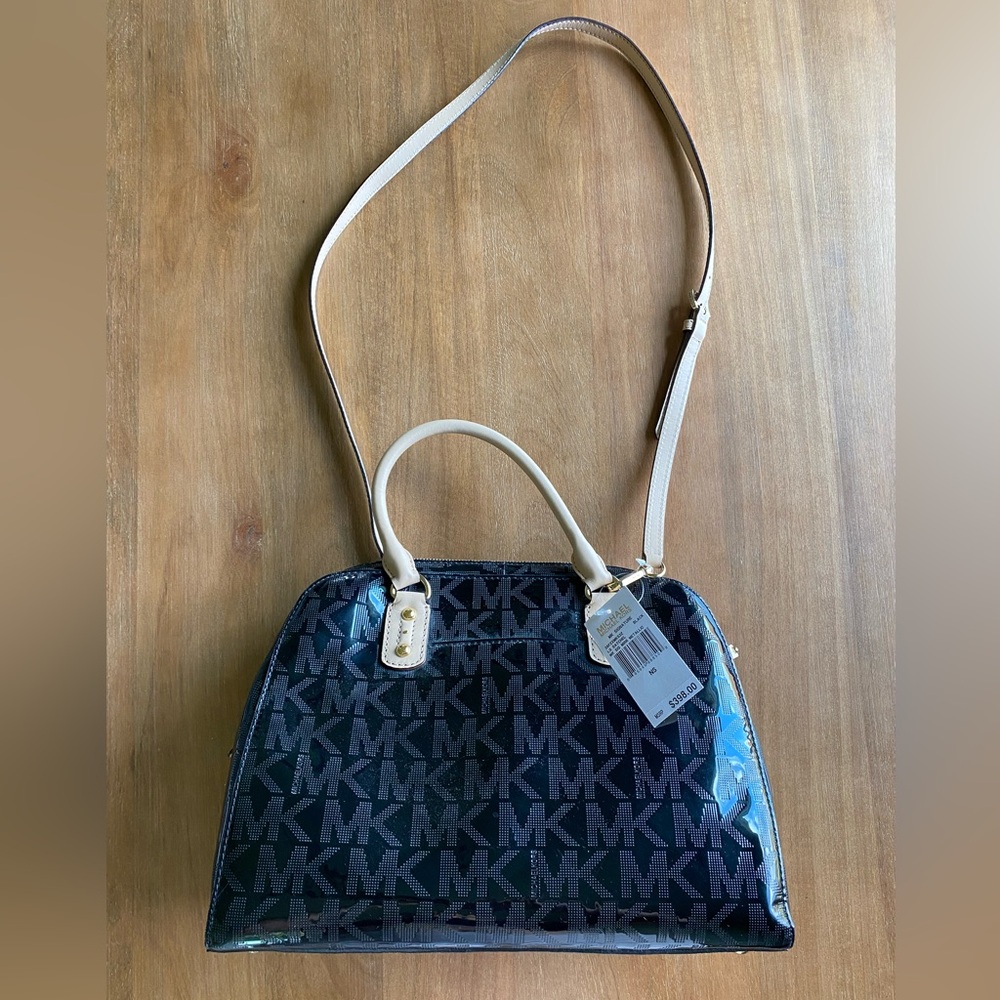 Michael Michael Kors MK Signature Mirror Metallic Satchel